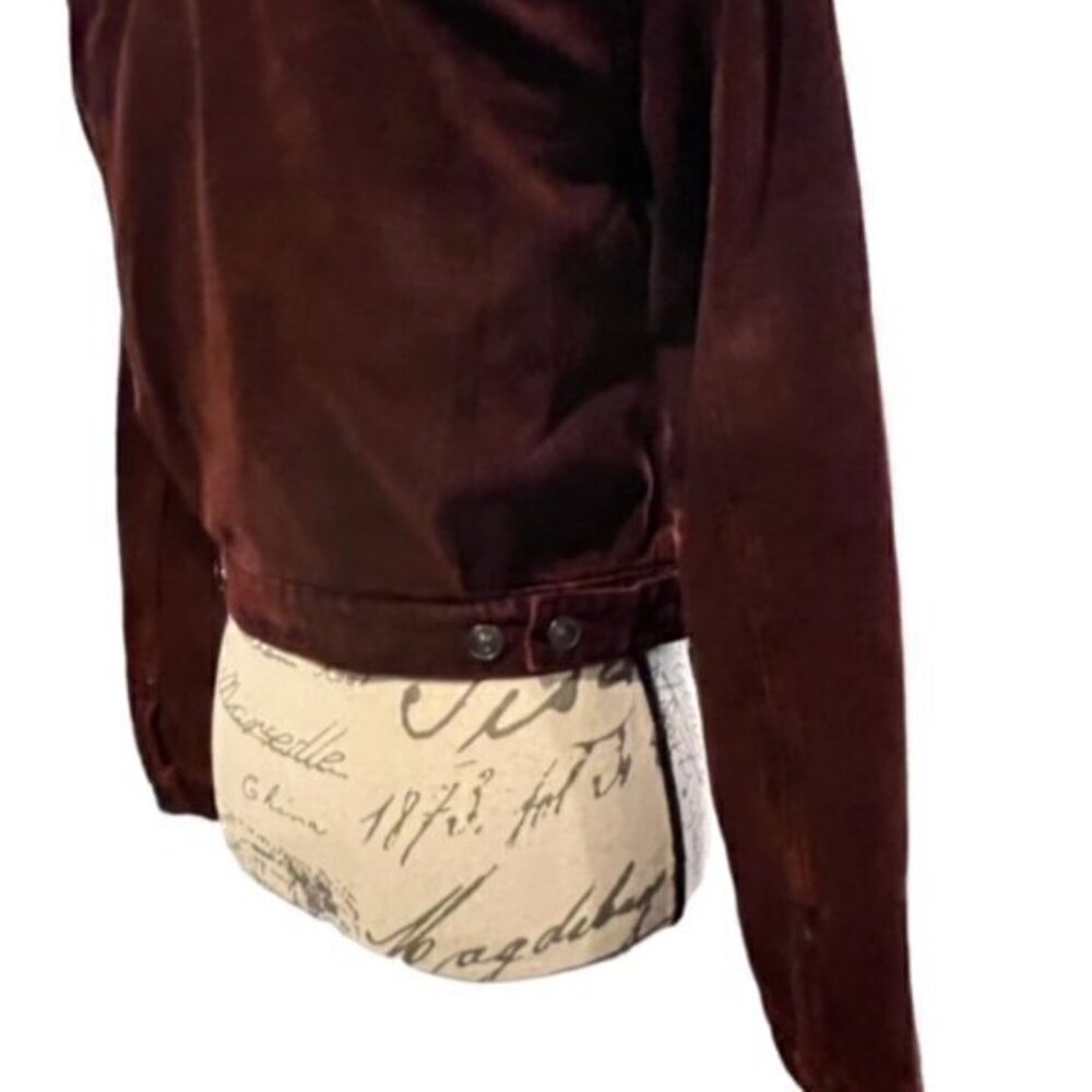 🎉PRICE REDUCED🎉 HUDSON Jeans Red Denim Trucker Jacket‎ Sherpa Size XS $295 NWT - Picture 2 of 15